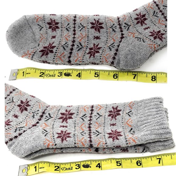 3 Pairs Women's Lamb Wool Crew Socks, Thermal Warm Winter Heavy Duty Boot Socks - Picture 4 of 4